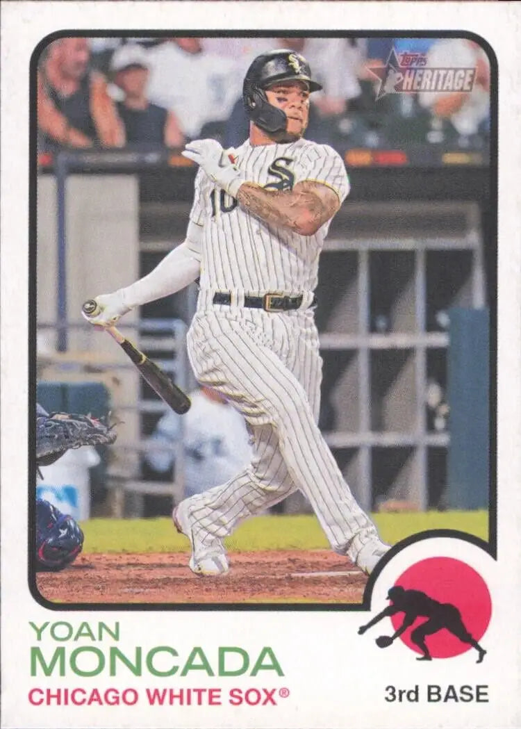 Yoan Moncada Chicago White Sox baseball card from 2022 Topps Heritage #9