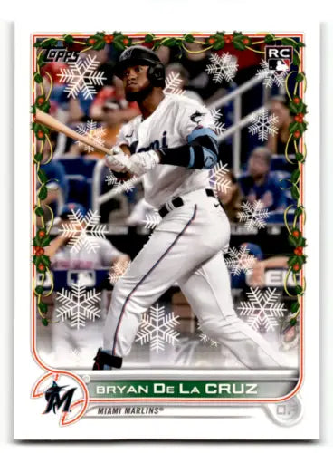 2022 Topps Holiday HW113 Bryan De La Cruz NM-MT RC Rookie Baseball Card Original Gloss