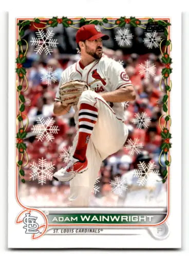 2022 Topps Holiday HW139 Adam Wainwright baseball card in original gloss condition