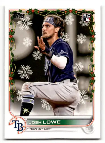 HW56 Josh Lowe Topps Holiday Rookie Card with original gloss, Rays RC collectible