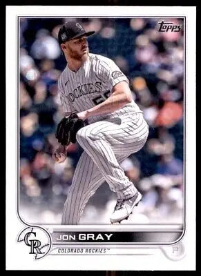 Jon Gray baseball card from 2022 Topps Colorado Rockies #161, text-align center display