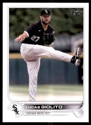 Lucas Giolito Chicago White Sox baseball card from 2022 Topps, text-align center