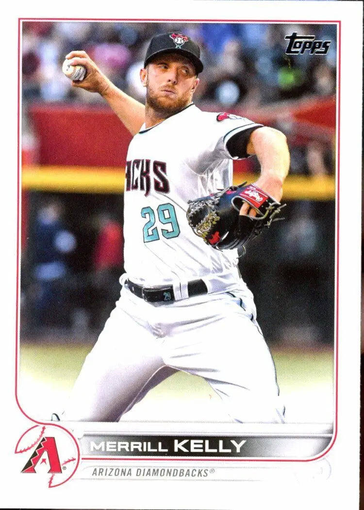 Topps Merrill Kelly baseball card from the 2022 Arizona Diamondbacks MLB series