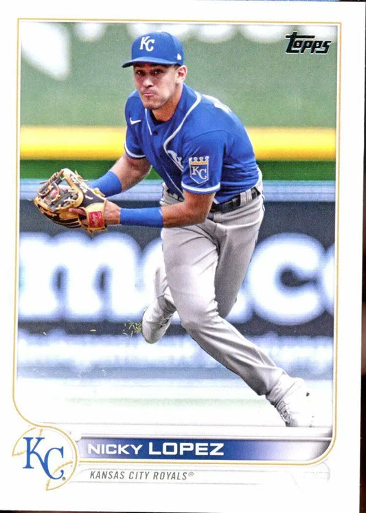 Topps Nicky Lopez baseball card from the Kansas City Royals MLB #76 Base set