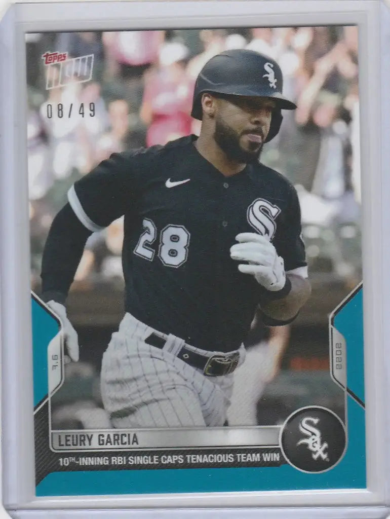 Baseball card of Leury Garcia, Chicago White Sox player jersey number 28