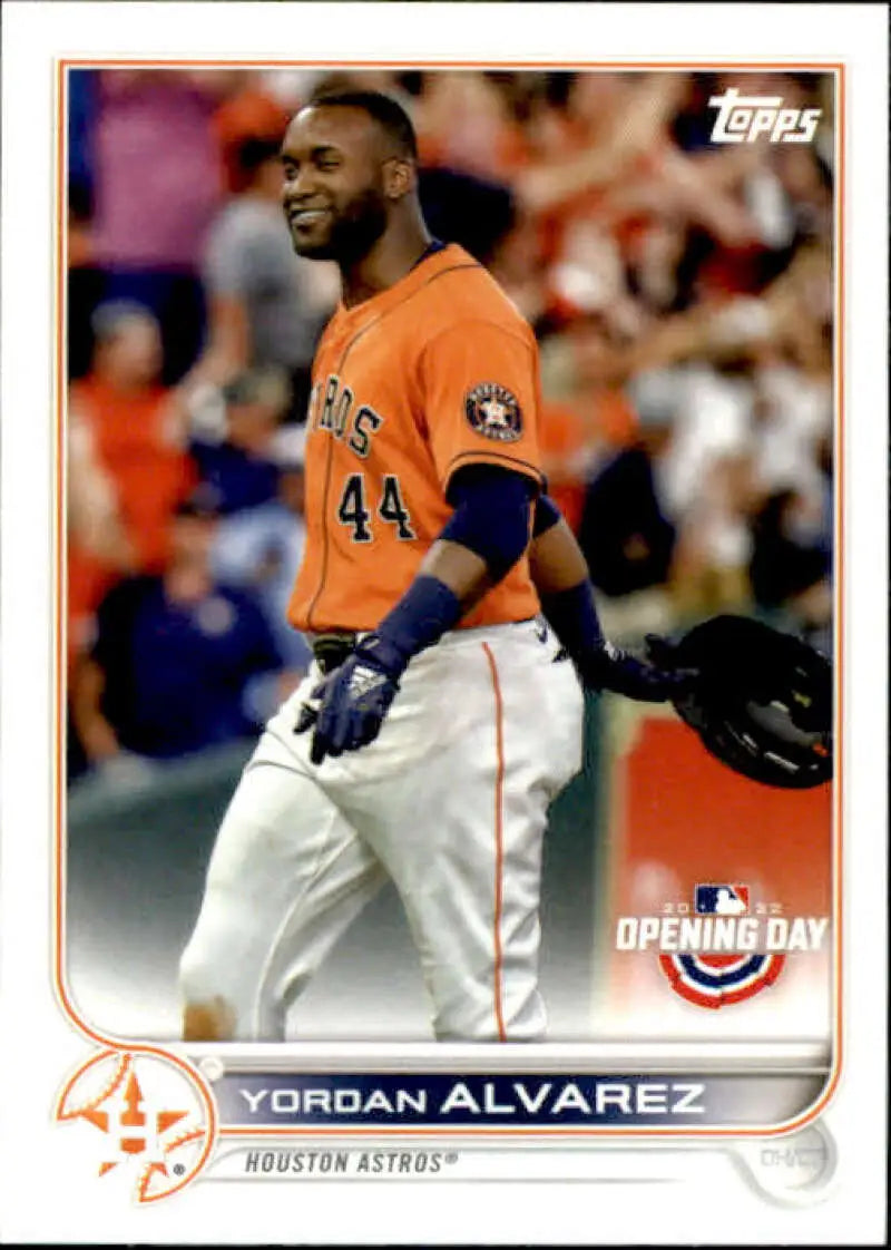 Yordan Alvarez baseball card 2022 Topps Opening Day original gloss NM-MT Astros