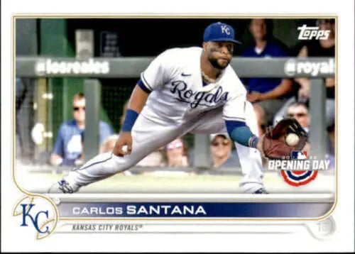 Carlos Santana baseball card 2022 Topps Opening Day #158 original gloss collectibles