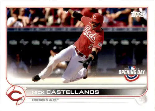 2022 Topps Opening Day Nick Castellanos NM-MT Reds baseball card with original gloss