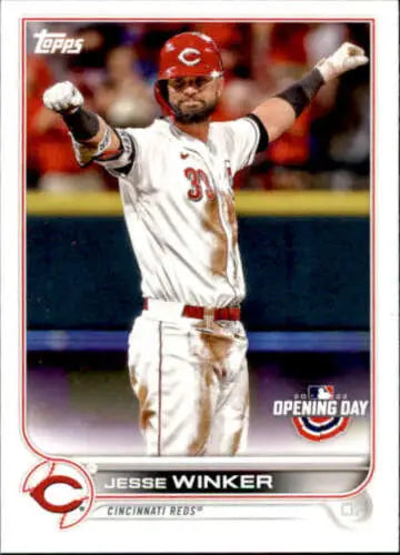 2022 Topps Opening Day #182 Jesse Winker NM-MT Reds original gloss baseball card