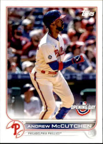 Andrew McCutchen baseball card 2022 Topps Opening Day NM-MT Phillies original gloss