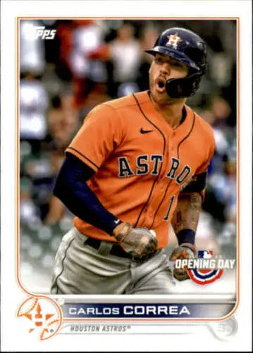 2022 Topps Opening Day #37 Carlos Correa baseball card with original gloss finishes