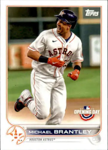 Michael Brantley baseball card from 2022 Topps Opening Day with original gloss quality