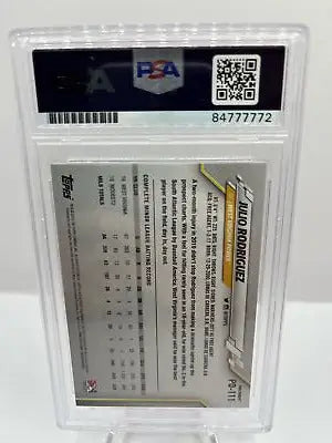 Graded 2022 Topps Pro Debut Julio Rodriguez #PD-111 Auto Baseball PSA A card