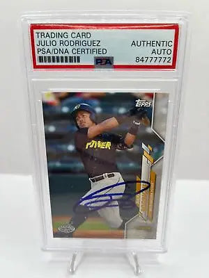 Julio Rodriguez autographed baseball card from 2022 Topps Pro Debut collection