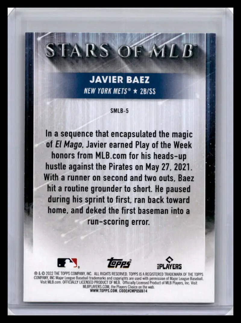 New York Mets Javier Baez baseball card from Topps Stars of MLB series