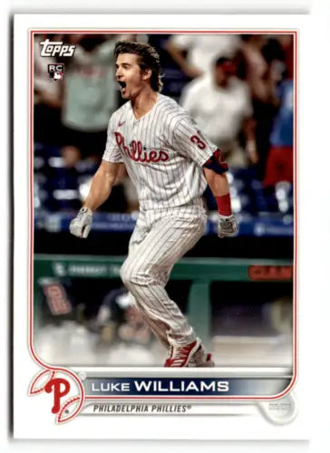 Luke Williams baseball card from 2022 Topps Team Sets Philadelphia in original gloss condition