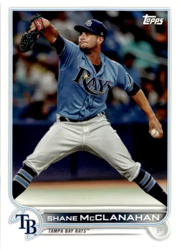 Shane McClanahan Baseball Card from 2022 Topps Team Sets Tampa Bay Rays with original gloss