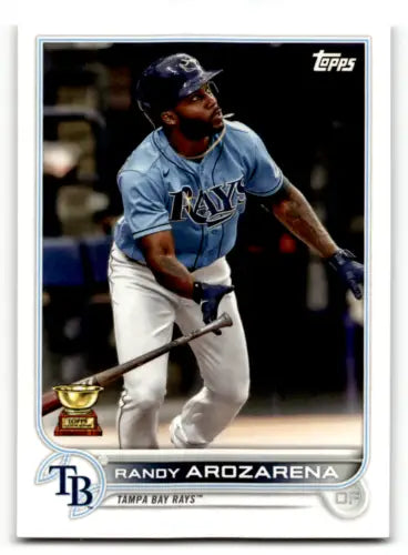 Randy Arozarena baseball card from 2022 Topps Team Sets Tampa Bay Rays with original gloss