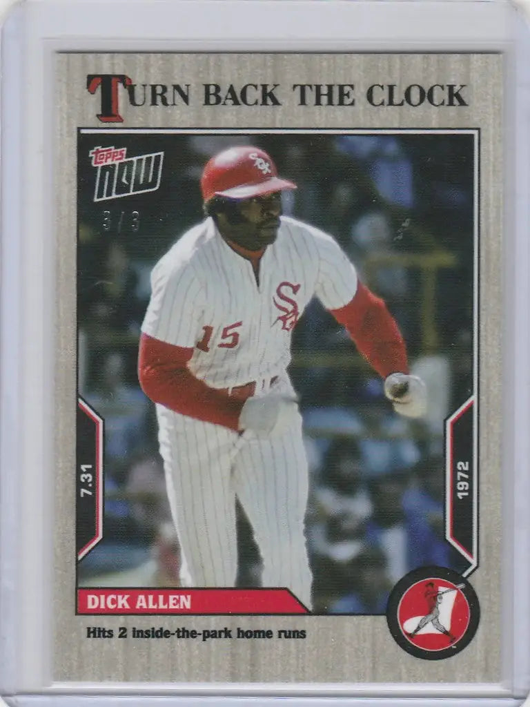 Baseball card of Dick Allen in batting stance, Topps Turn Back the Clock White Sox