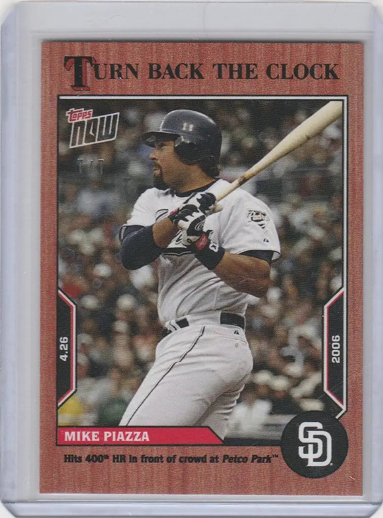 Baseball card of Mike Piazza Padres in 2022 Topps Turn Back the Clock Cherry Parallel