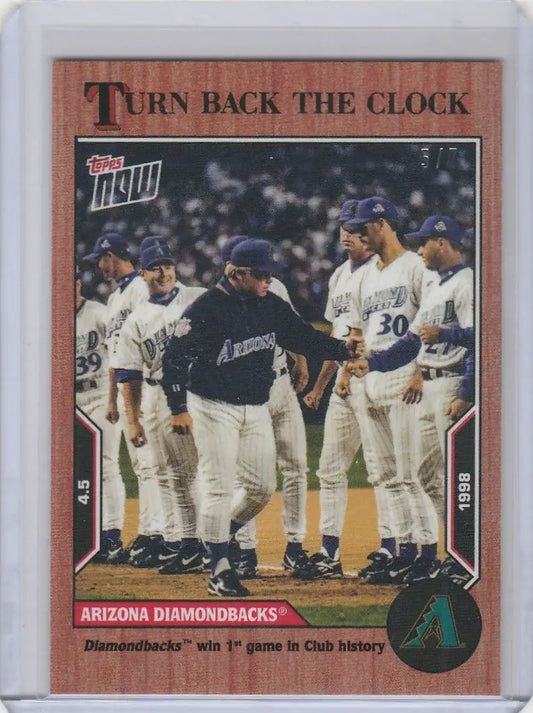 Baseball trading card of Arizona Diamondbacks in 2022 Topps Turn Back the Clock Cherry Parallel