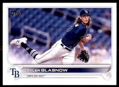 Tyler Glasnow baseball card from 2022 Topps for Tampa Bay Rays collectors