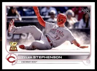 Tyler Stephenson 2022 Topps baseball card featuring Cincinnati Reds #175 design