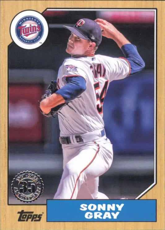 Sonny Gray Minnesota Twins baseball card 2022 Topps Update 1987 Anniversary #29