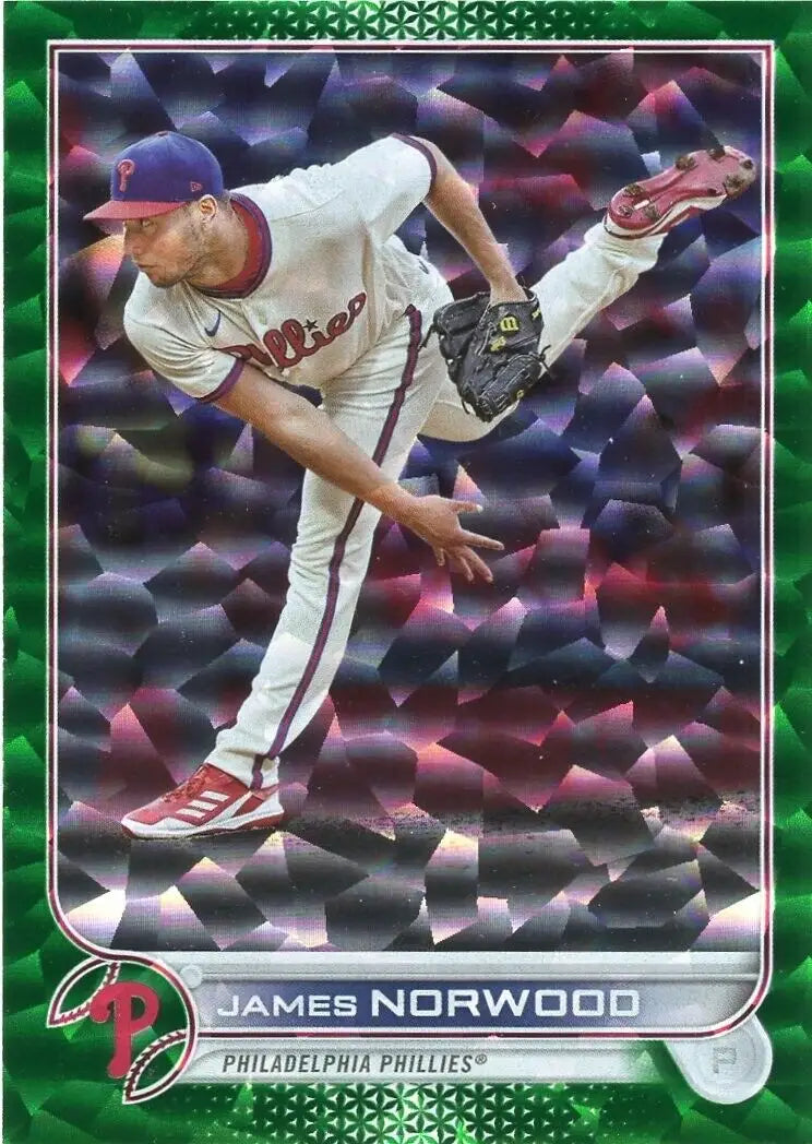 James Norwood Green baseball card from 2022 Topps Update Philadelphia Phillies MLB