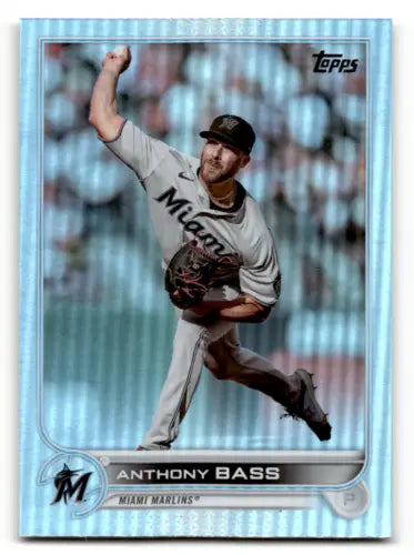 2022 Topps Update Rainbow Foil #US227 Anthony Bass baseball card original gloss Marlins