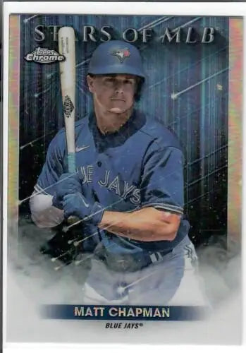 Matt Chapman baseball card from 2022 Topps Update Stars MLB Chrome Refractor ID:47352