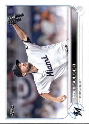 2022 Topps Update Cole Sulser Miami Marlins Baseball Card NM-MT Condition