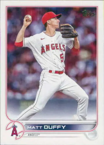 2022 Topps Update #US111 Matt Duffy baseball card with original gloss from Angels