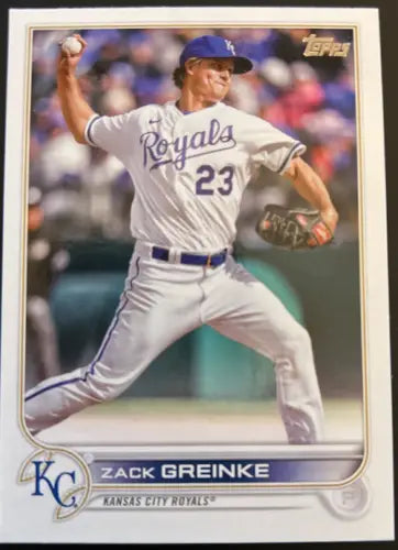 Zack Greinke Topps Update baseball card from Kansas City Royals 2022 series