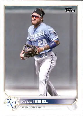 Baseball card of Kyle Isbel from Topps Update Kansas City Royals MLB collection