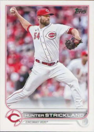 2022 Topps Update US159 Hunter Strickland baseball card with original gloss from Reds