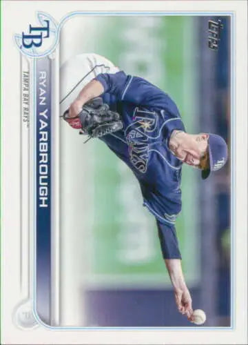 2022 Topps Update US176 Ryan Yarbrough baseball card with original gloss from Rays