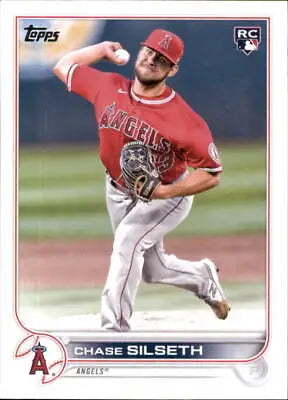 Chase Silseth Rookie card from 2022 Topps Update Los Angeles Angels NM-MT