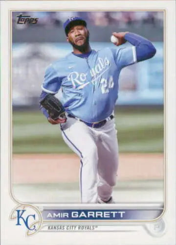 Amir Garrett baseball card from 2022 Topps Update #US211 features original gloss