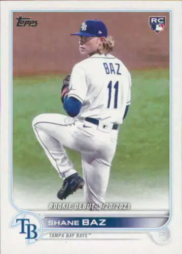 2022 Topps Update US240 Shane Baz baseball card with original gloss from Rays