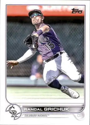 Baseball card of Randal Grichuk from 2022 Topps Update Colorado Rockies MLB collection