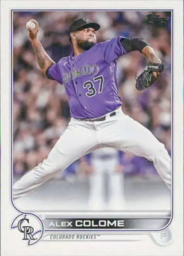 2022 Topps Update US325 Alex Colome baseball card with original gloss, Rockies ID 47493