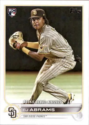 2022 Topps Update CJ Abrams Rookie Baseball Card for San Diego Padres NM-MT condition