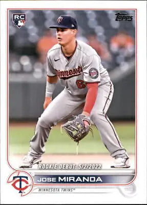 2022 Topps Update US5 Jose Miranda Rookie Baseball Card for Minnesota Twins