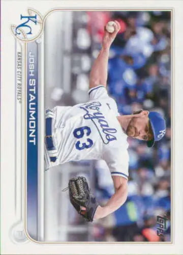 Original gloss 2022 Topps Update #US53 Josh Staumont baseball card for Royals fans