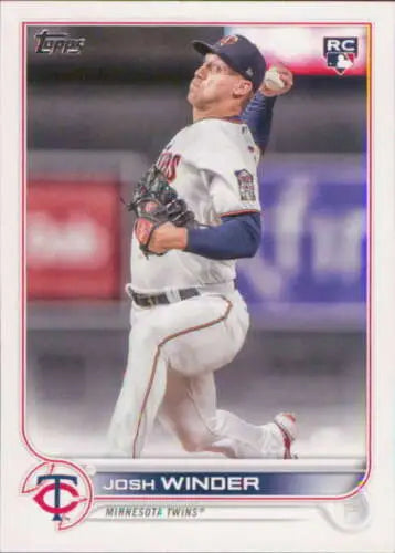 2022 Topps Update US6 Josh Winder NM-MT RC Rookie Baseball Card with original gloss