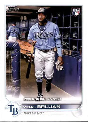 Vidal Brujan Rookie card from 2022 Topps Update featuring Tampa Bay Rays design