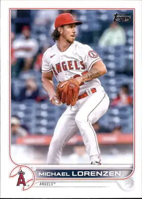 2022 Topps Update #US84 Michael Lorenzen baseball card for Los Angeles Angels fans