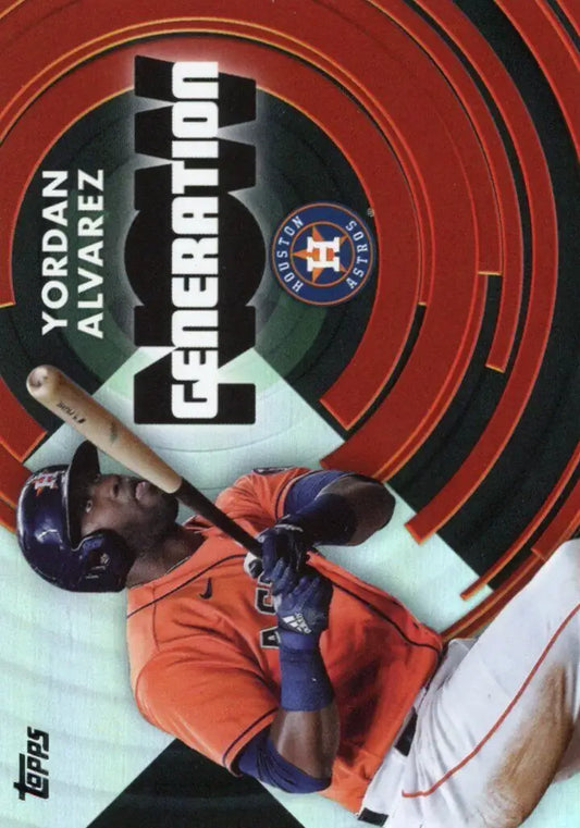 Topps Yordan Alvarez baseball card from 2022 Topps Generation Now Insert GN-15