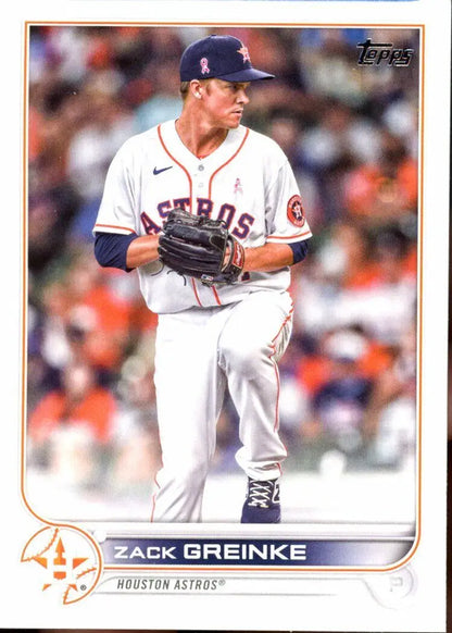 Topps Zack Greinke baseball card from the 2022 season with Houston Astros MLB #51 design